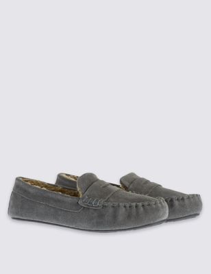 Kids&#39; Suede Moccasin Slippers